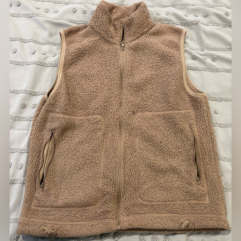 girlfriend collective Taupe Recycled Polyester Vest